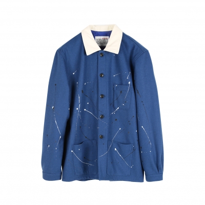 Wool French Work Jacket - Blue